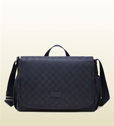 gucci blue nylon guccissima diaper bag|Gucci diaper bag price.